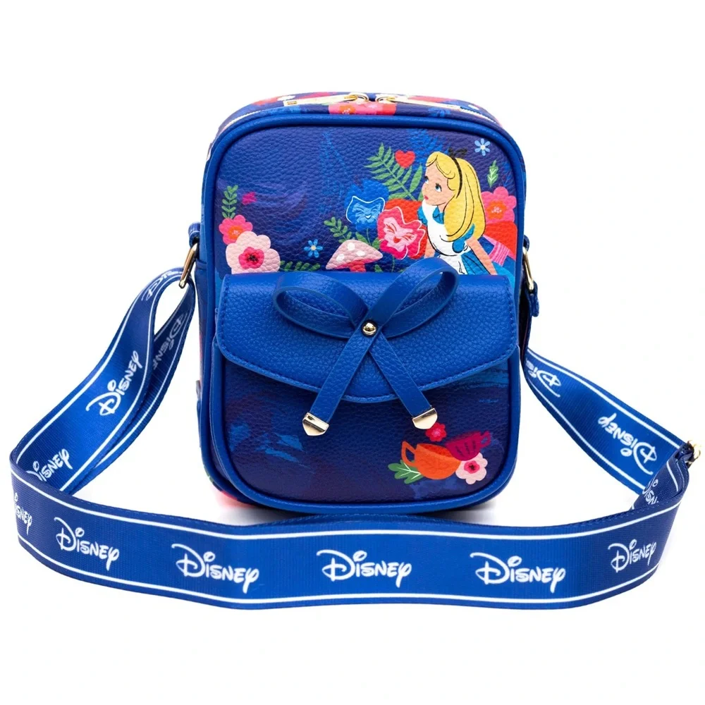 Disney Floral Blue Crossbody Bag - Picture 2 of 6
